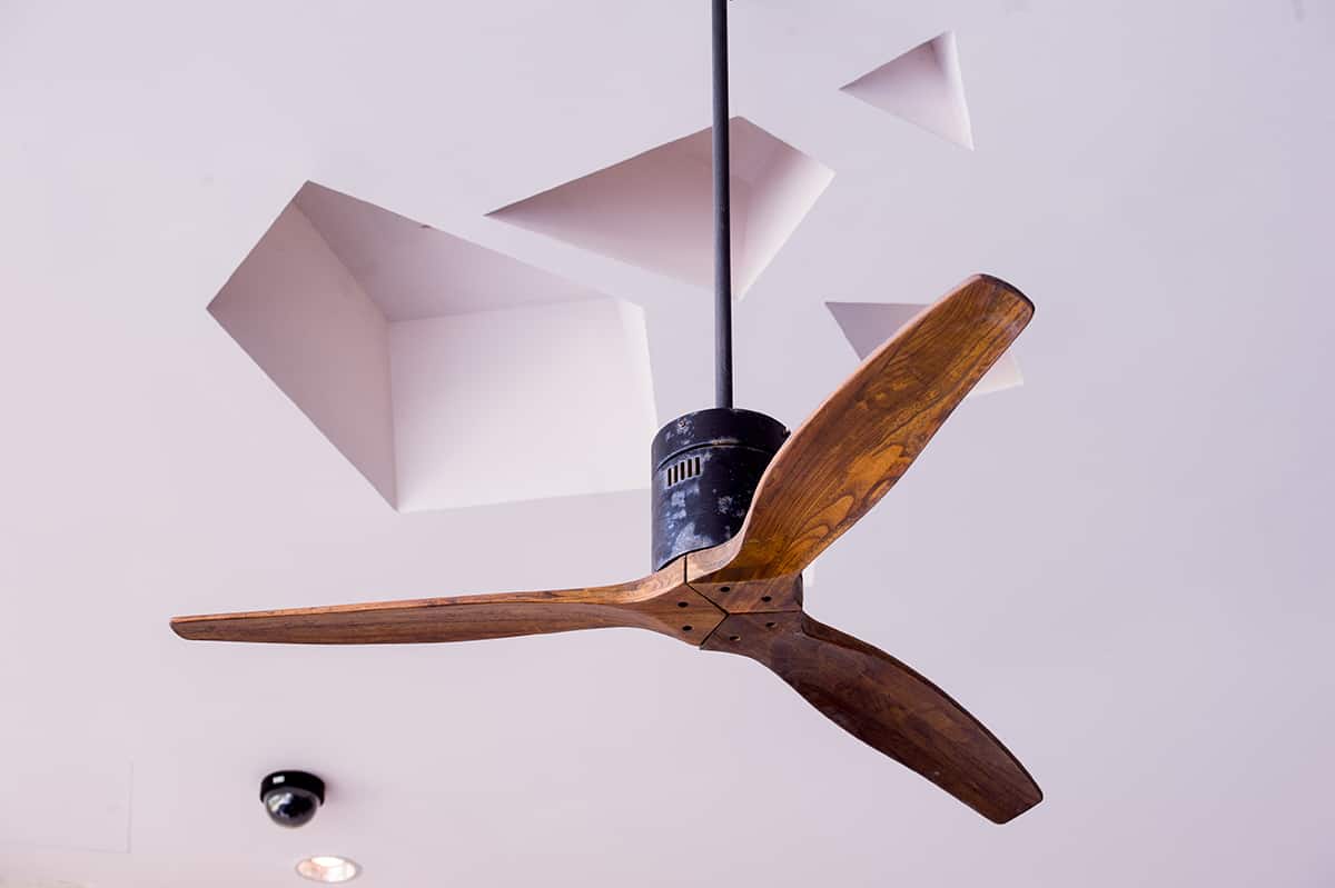 Ceiling Fan with Wood Grain