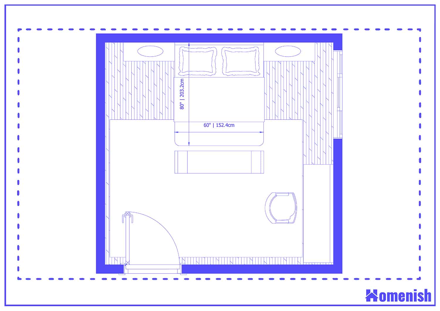 20 Bedroom with a Desk Layouts with Floor Plans   Homenish
