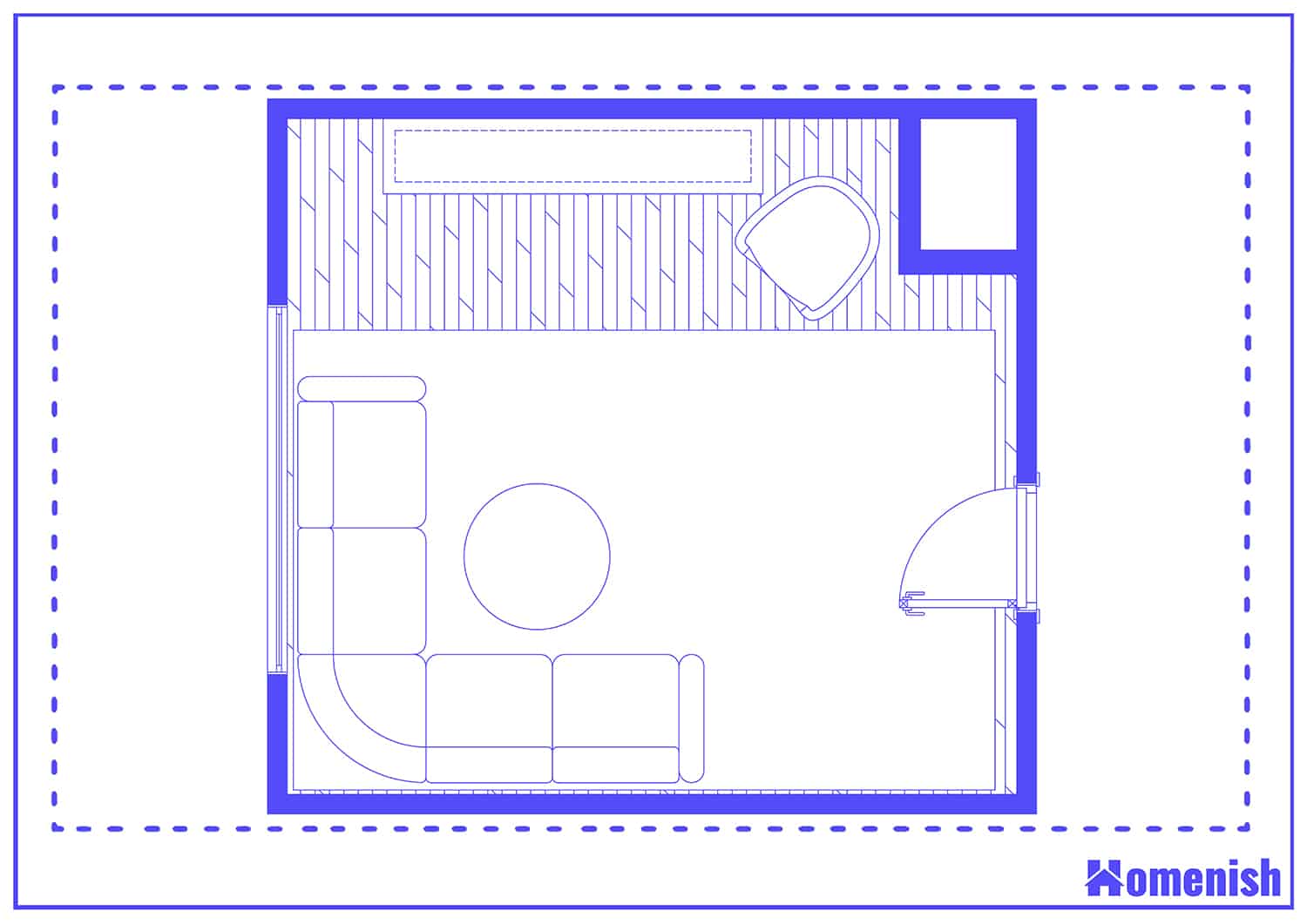 Contemporary Corner Fireplace Floor Plan