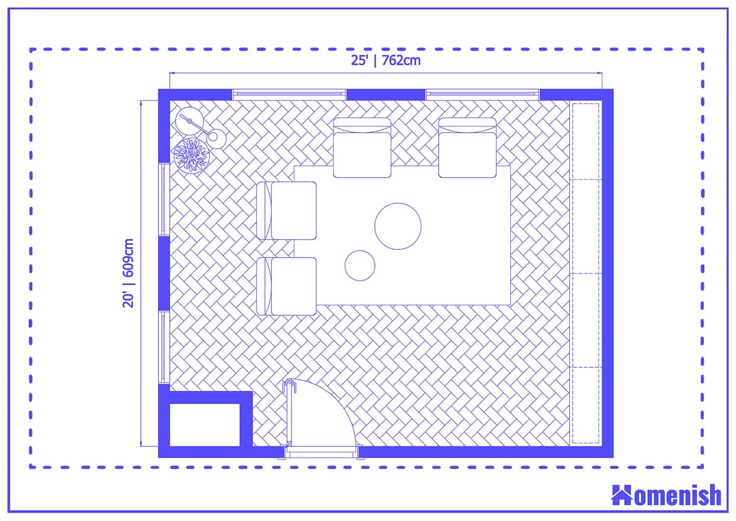 Minimalist Living Room Floor Plan