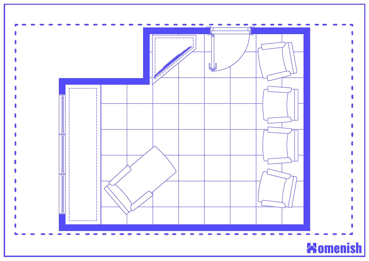Movie Theatre Style Living Room Layout Floor Plan