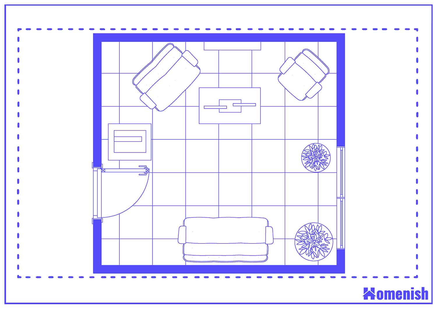 Simple Living Room Layout Floor Plan