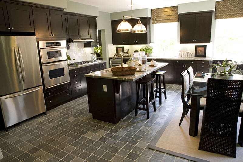 Medium Kitchen Island And A Nice Looking Breakfast Table For The Occasional Family Treat