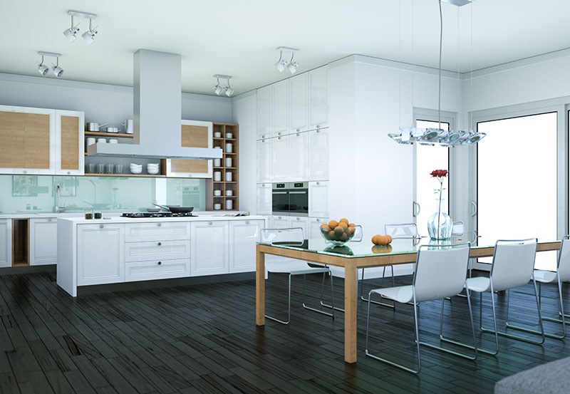 37 Inspiring Kitchen Ideas With Dark, What Color Kitchen Cabinets Go With Dark Hardwood Floors
