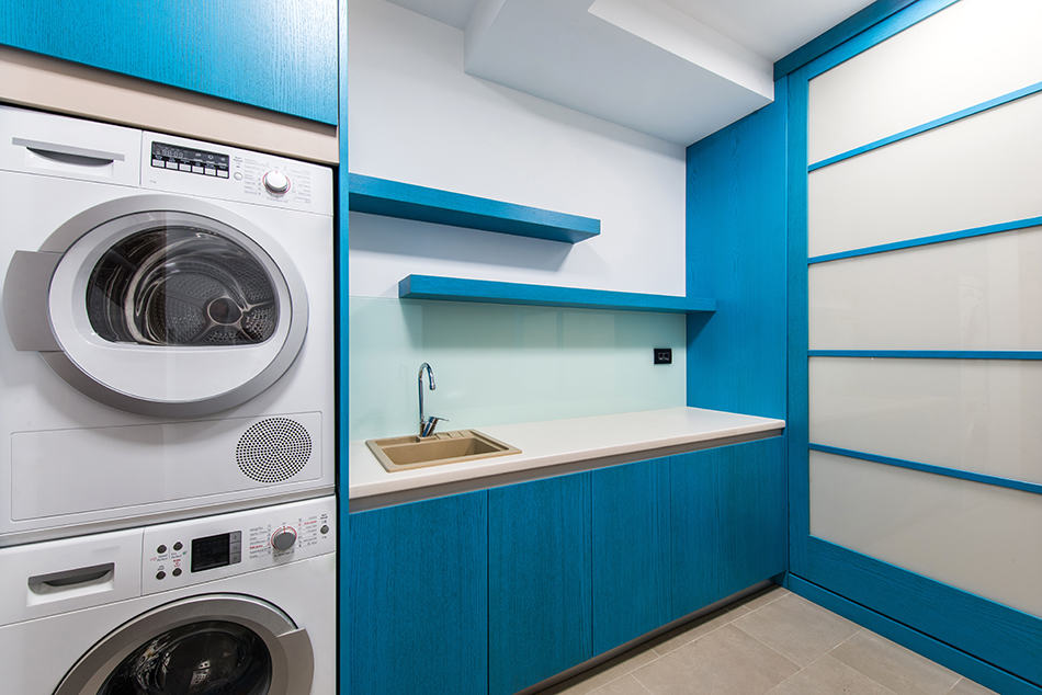 Blue Laundry Room