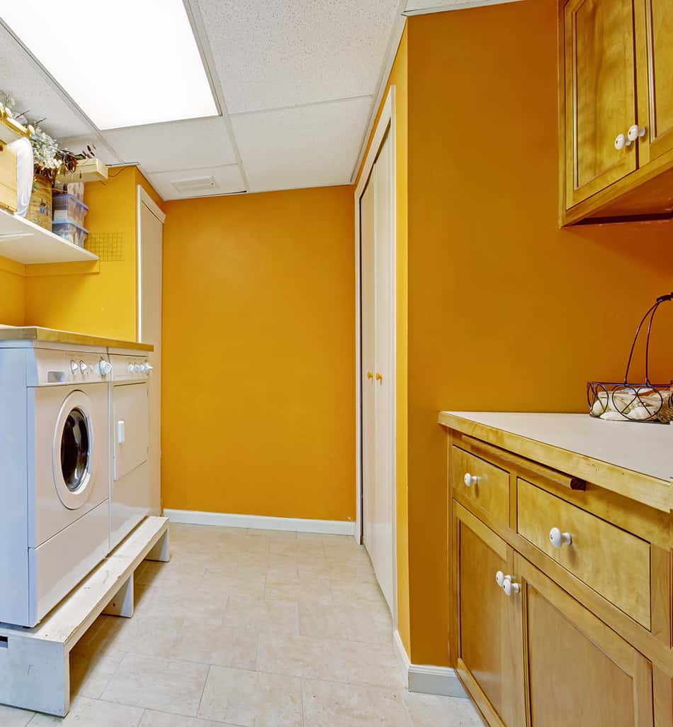 Yellow Laundry Room