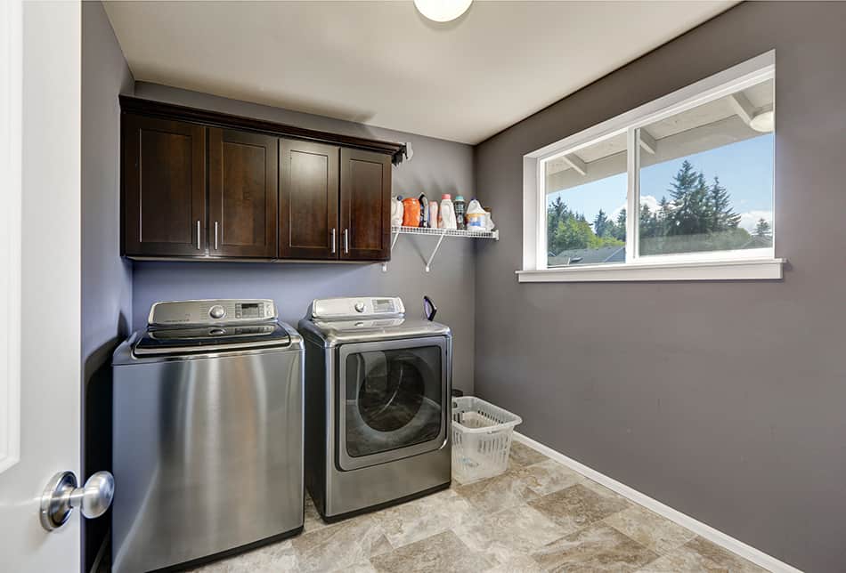 Gray Laundry Room