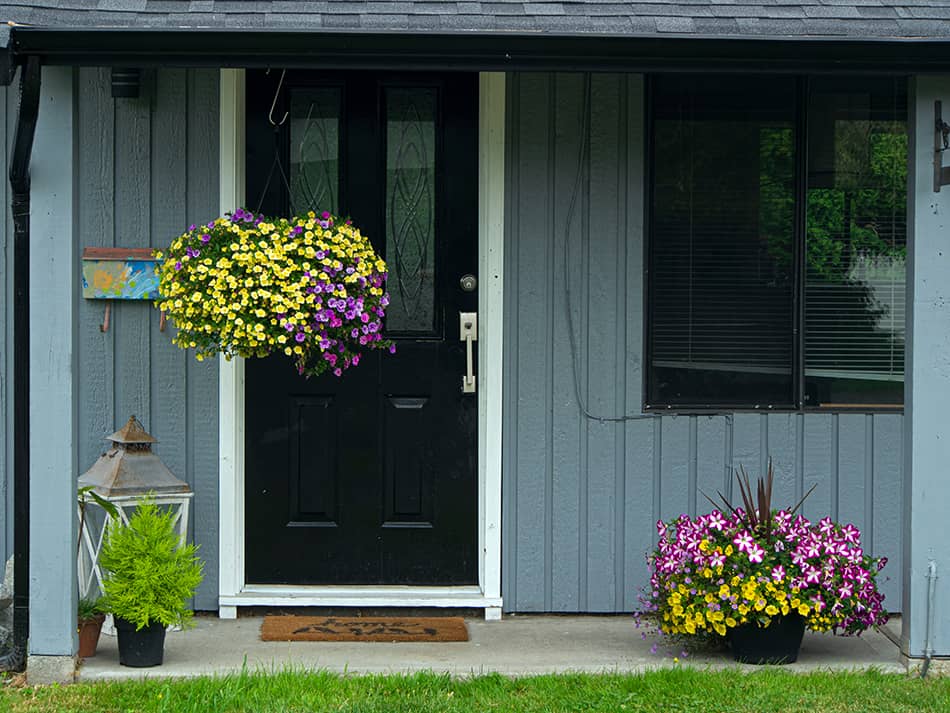 Black reclaimed door for authenticity