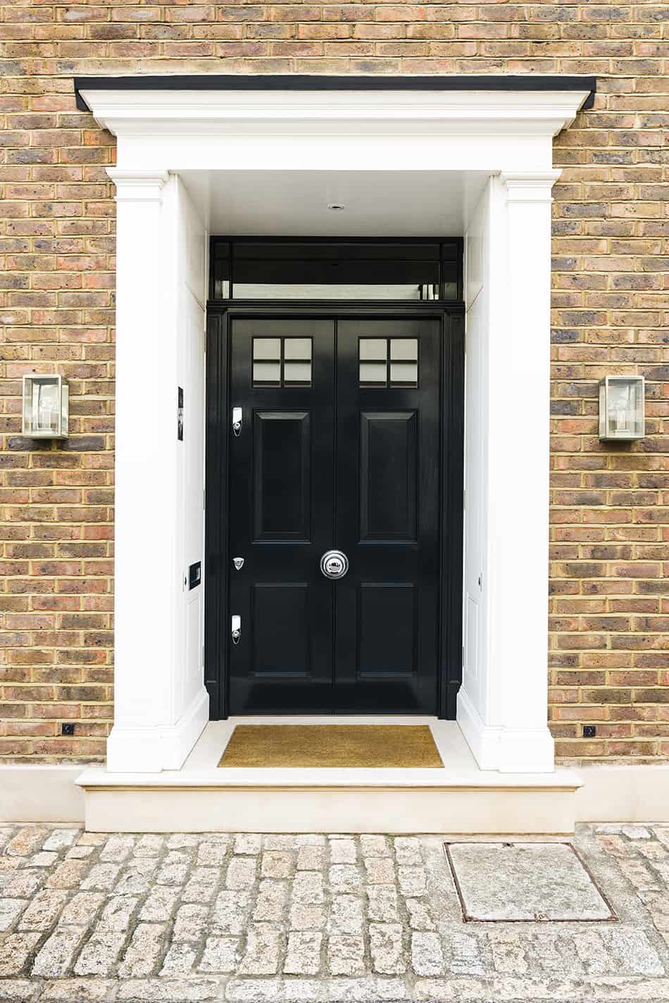  Glass front door with glass upper panels