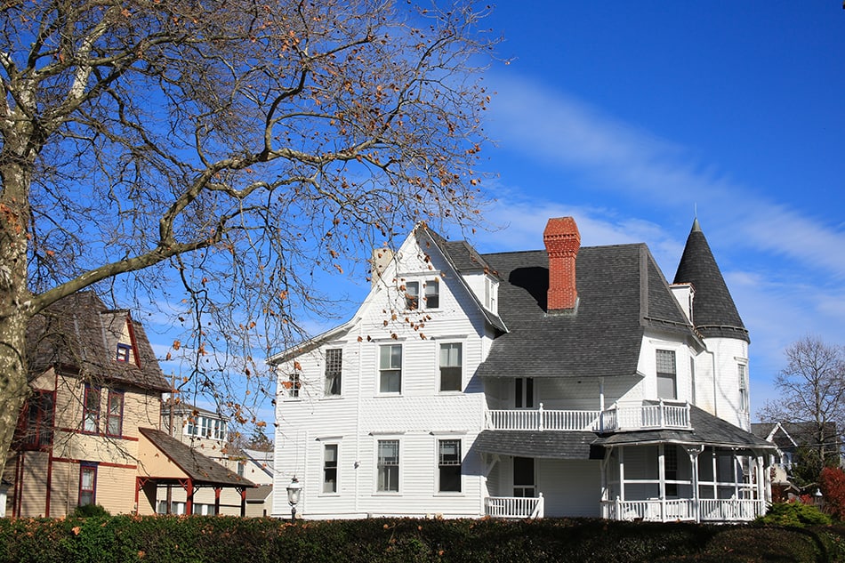 Casas victorianas de estilo de tejas