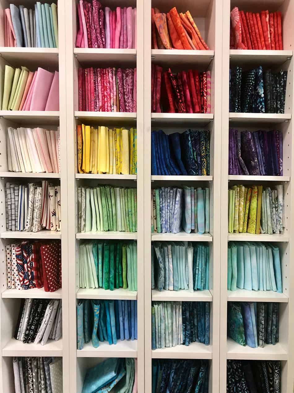 A rainbow of books