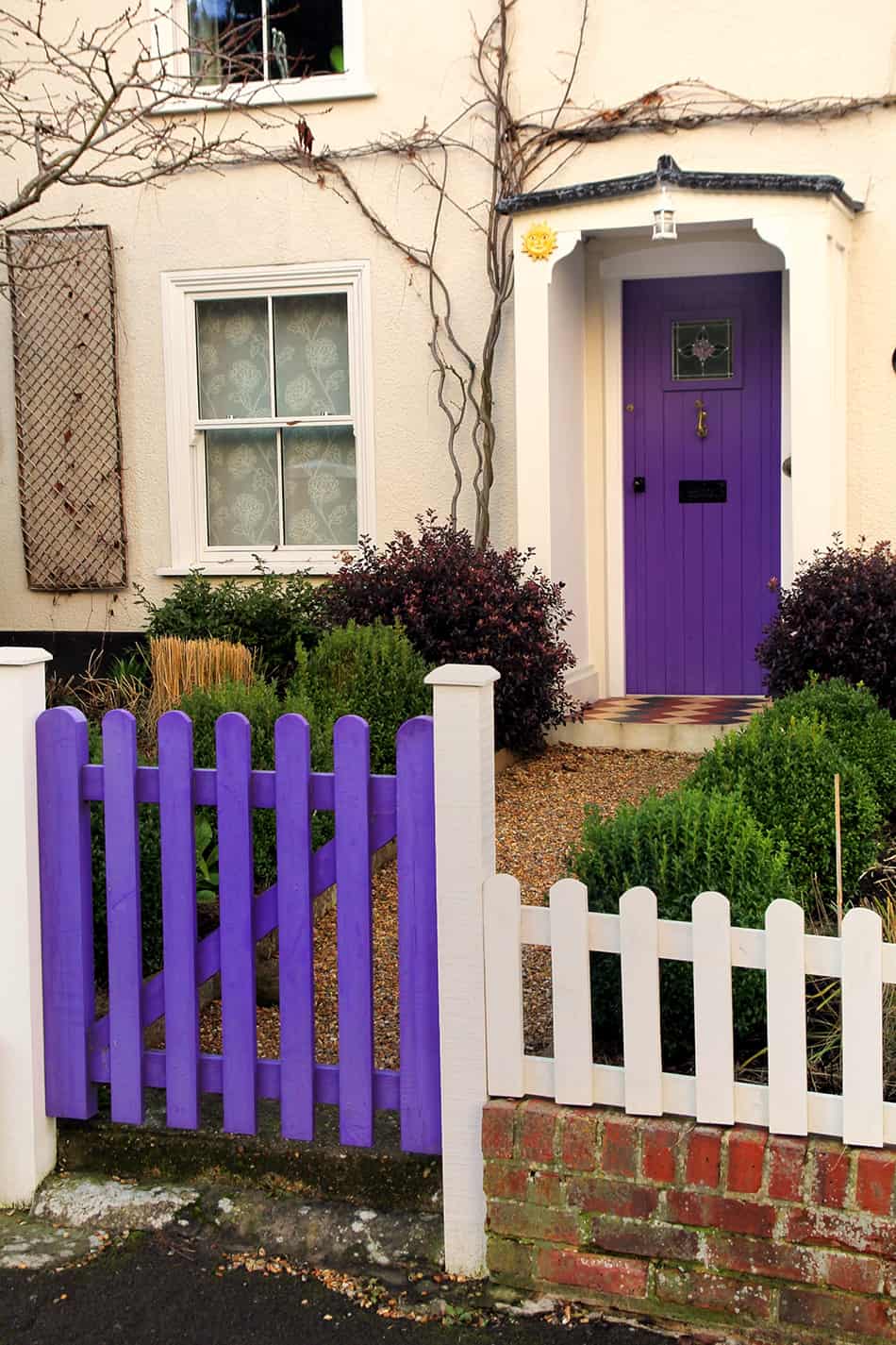 Make Your Entry Inviting with a Purple Gate