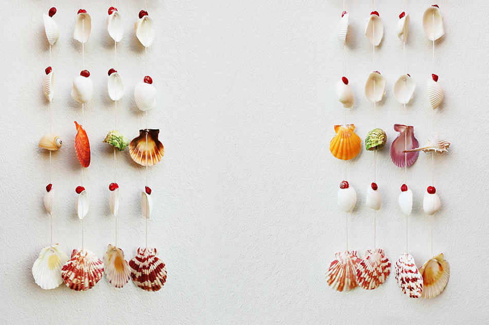 Nautical wall art on strings