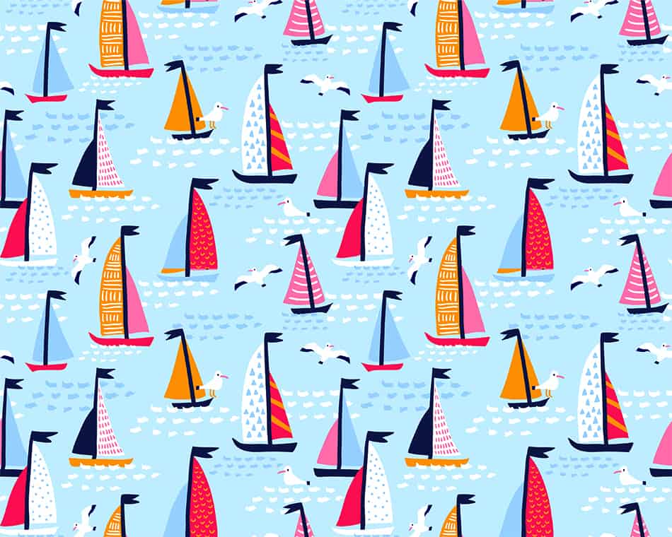 Sailing Wallpaper as a Bold Nautical Touch 