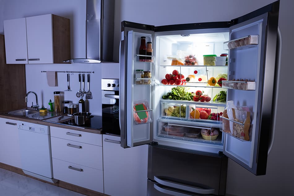 Declutter your fridge by dividing your fridge into sections