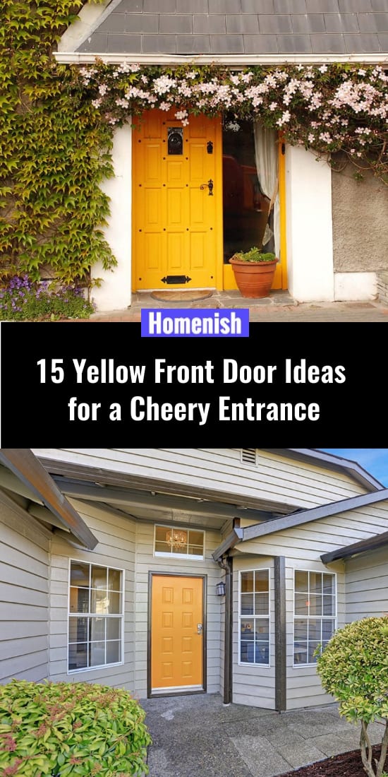 15 Yellow Front Door Ideas for a Cheery Entrance