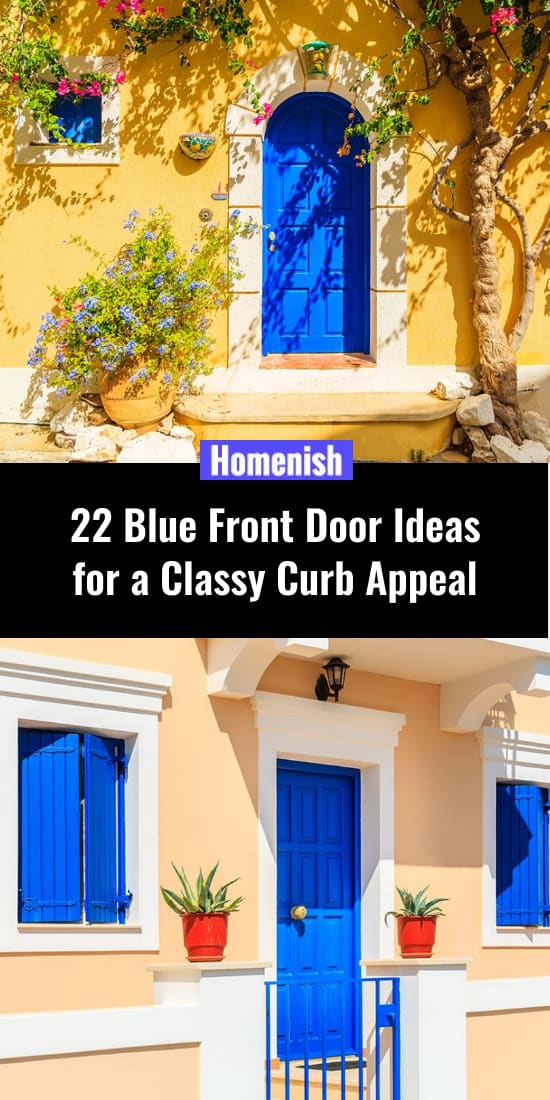 22 Blue Front Door Ideas for a Classy Curb Appeal