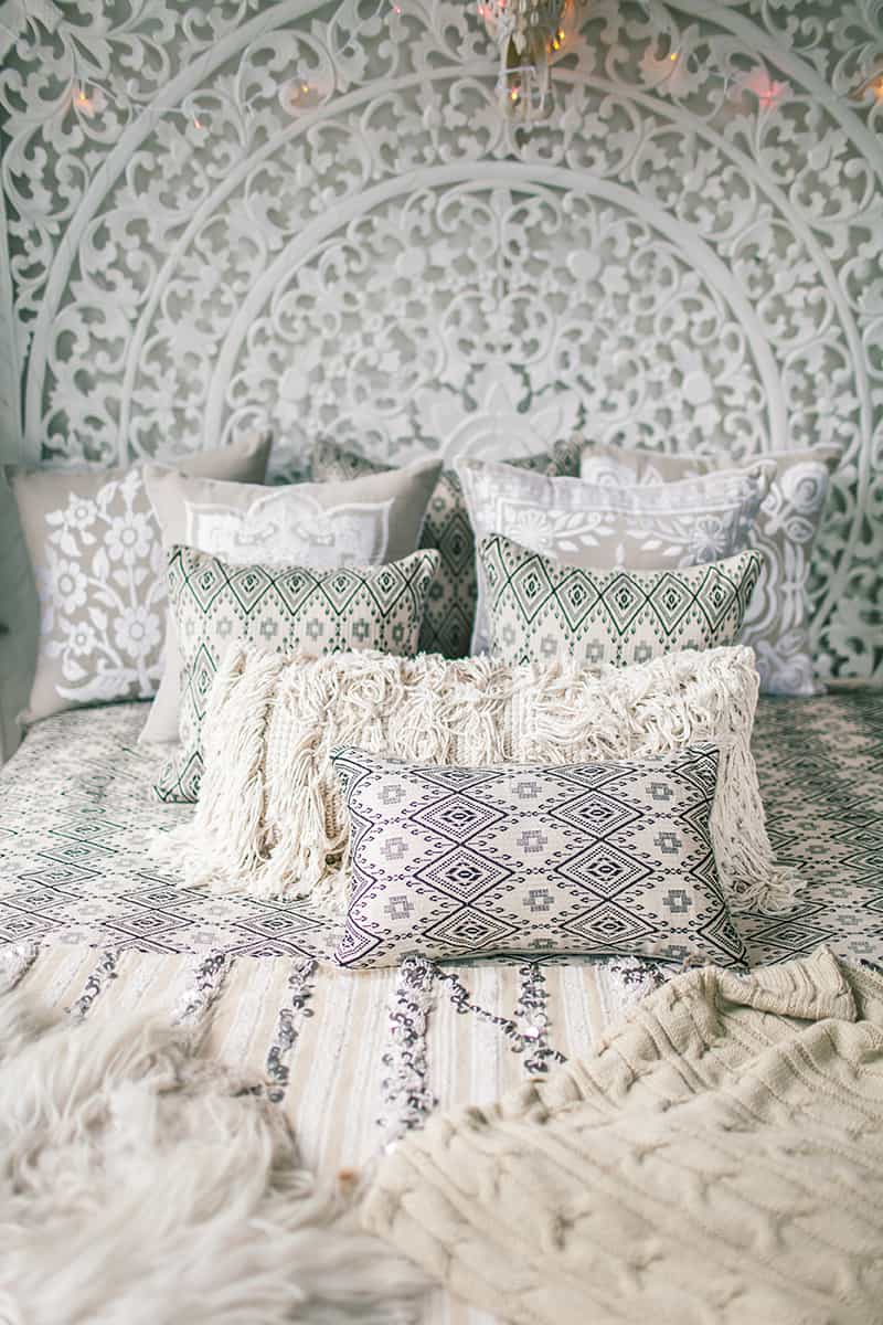 Add Luxurious Throw Pillows