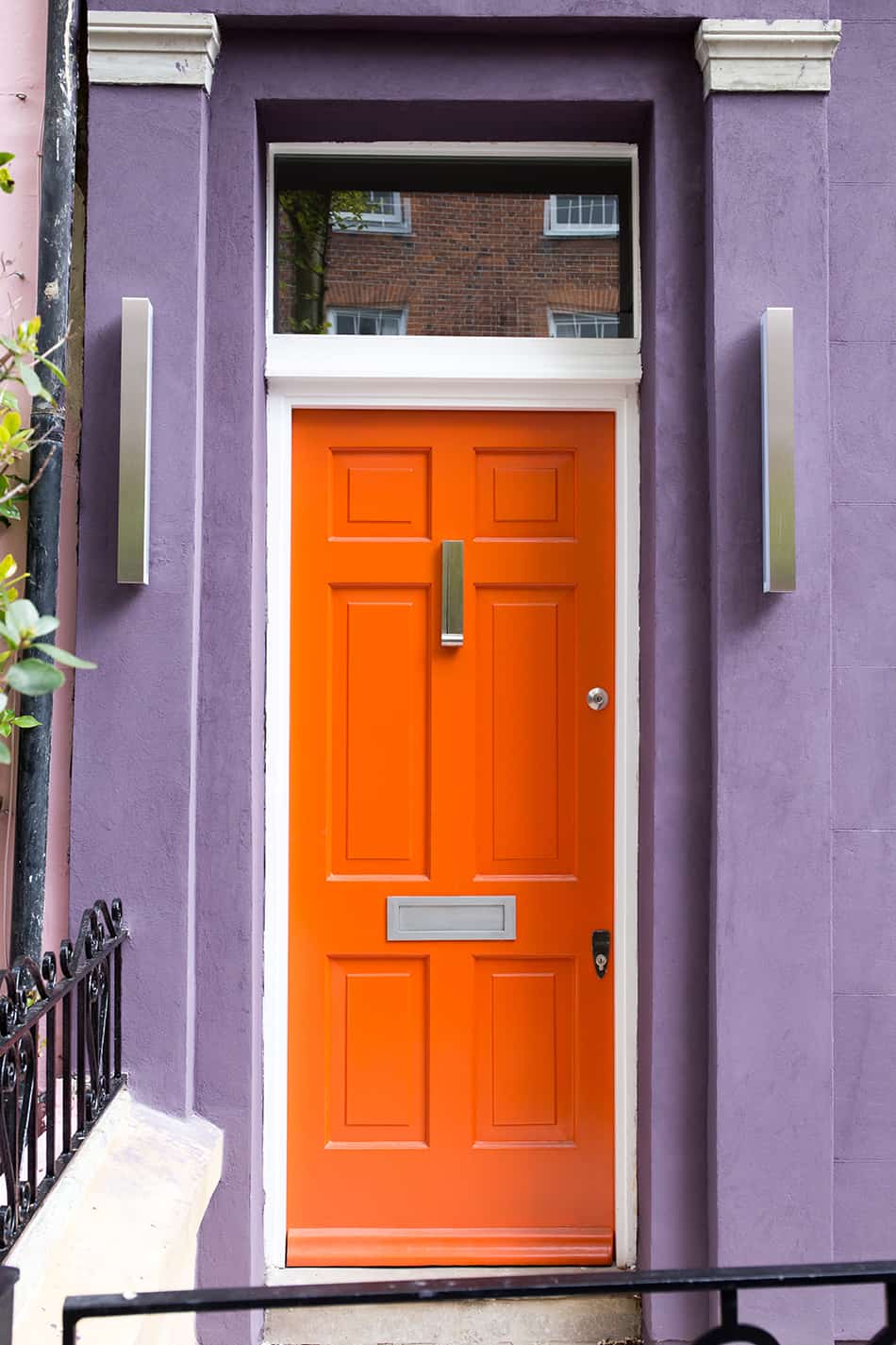 Crimson Orange on Purple for Curb Appeal