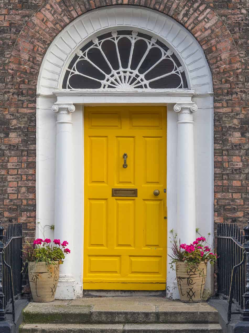 Georgian Style Yellow Door