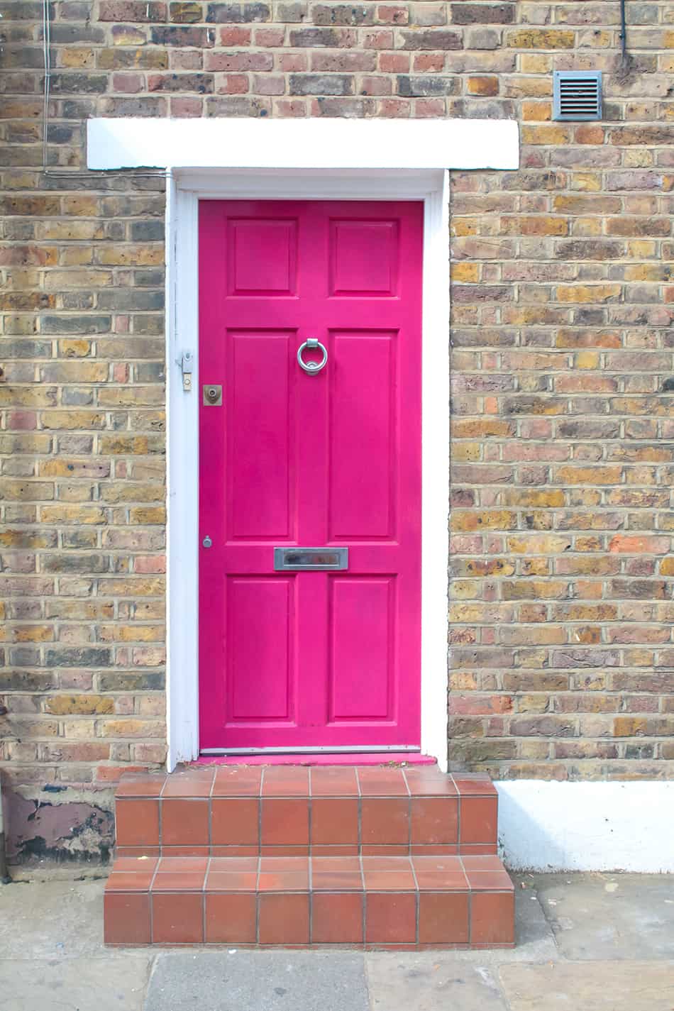 Hot Pink on Brick