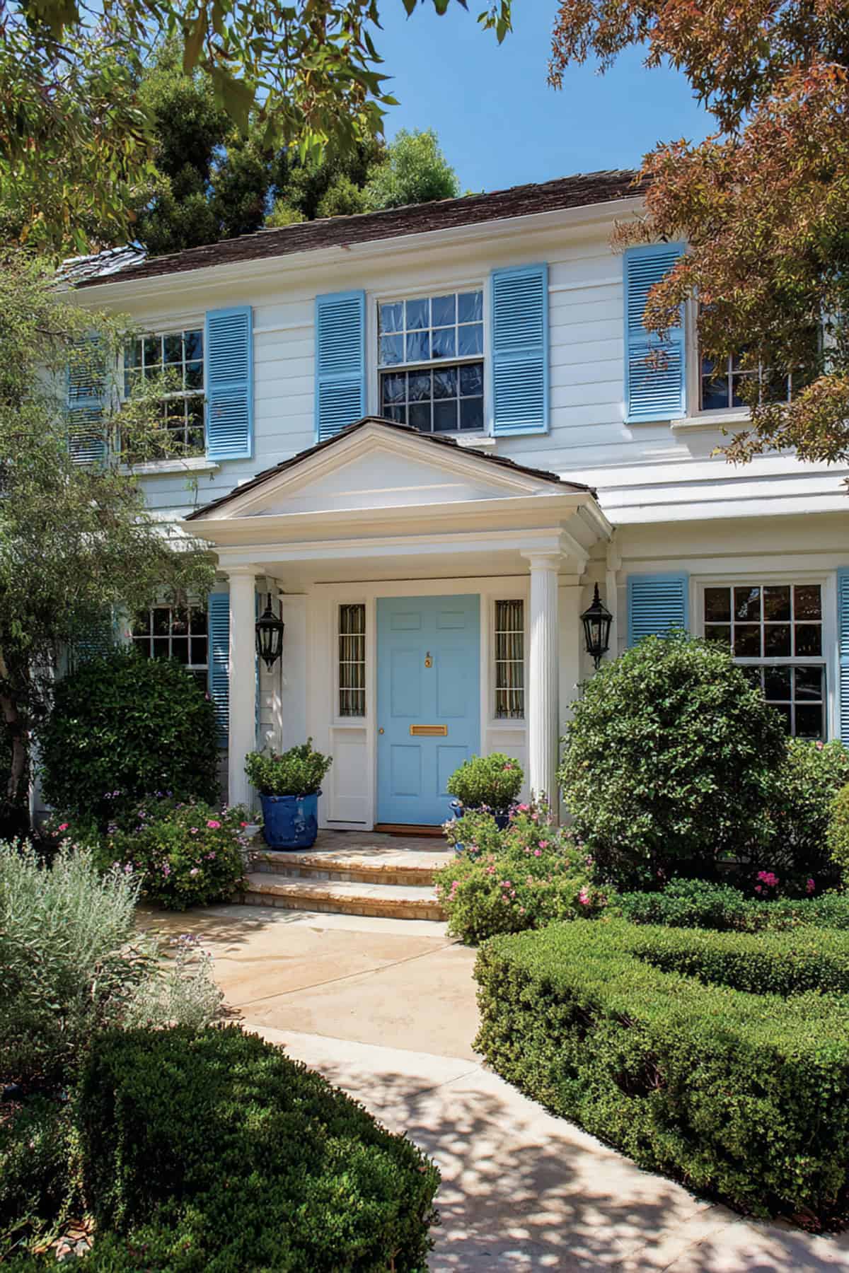 Light Blue with Matching Shutters