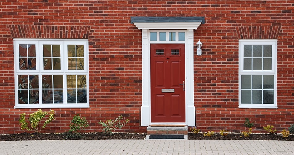 Muted Red against Red Brick