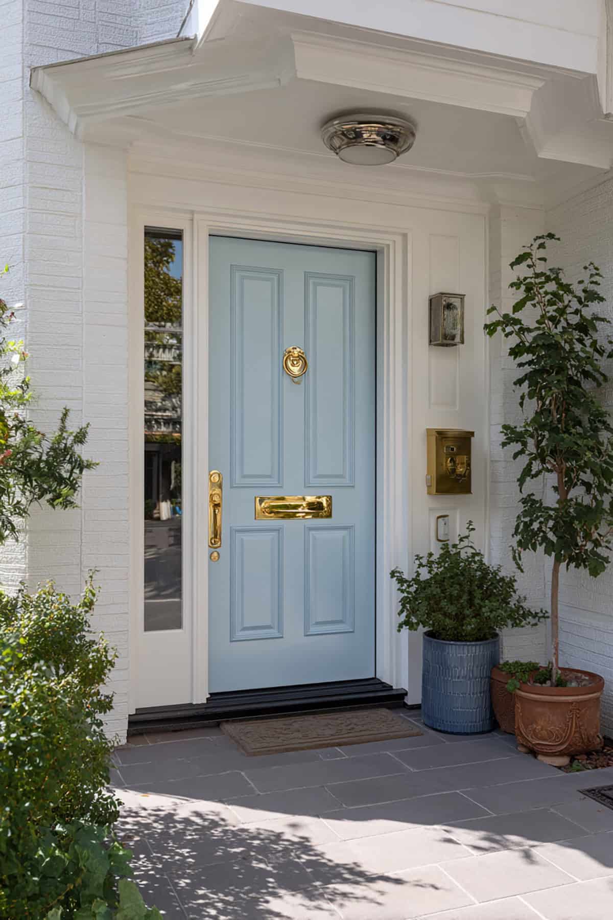 Powder Blue with Brass Hardware