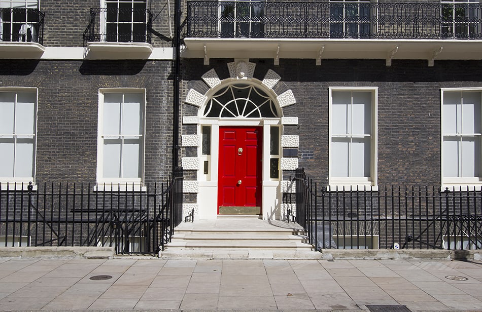 Red Door with Deep Color Palettes