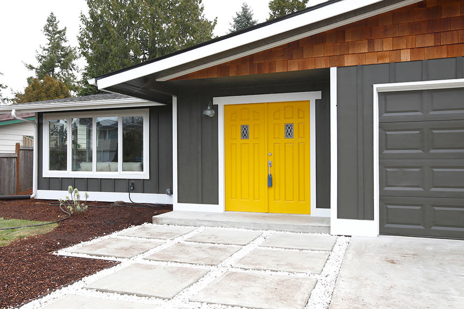 Yellow Door for a Contemporary Home