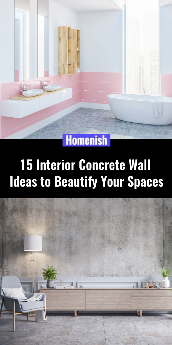 15 Interior Concrete Wall Ideas to Beautify Your Spaces