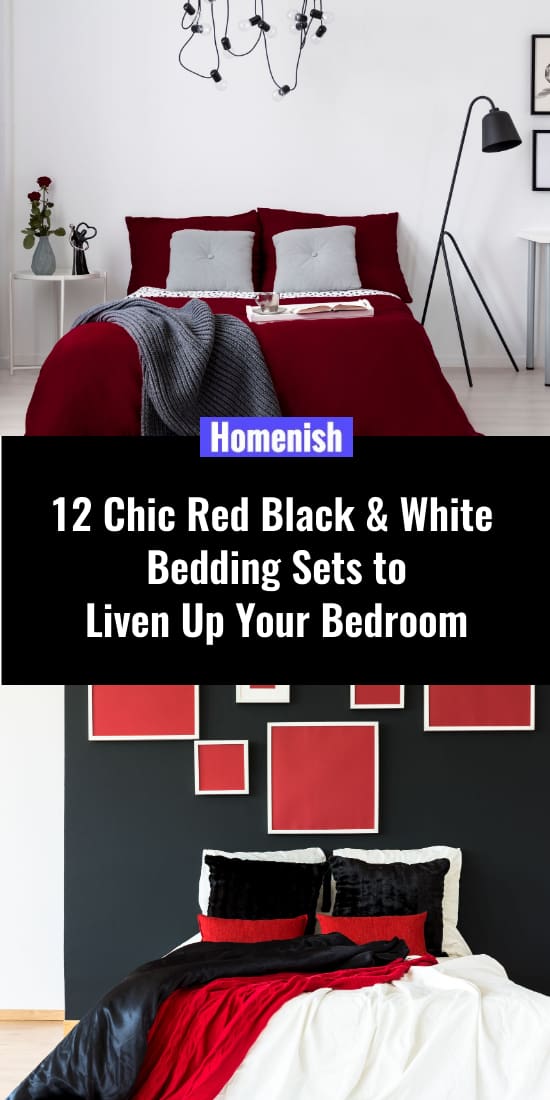 12 Chic Red Black & White Bedding Sets to Liven Up Your Bedroom