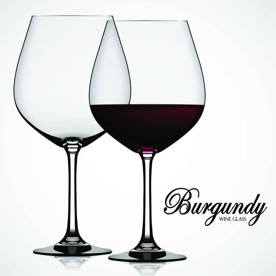 Burgundy Wine Glass