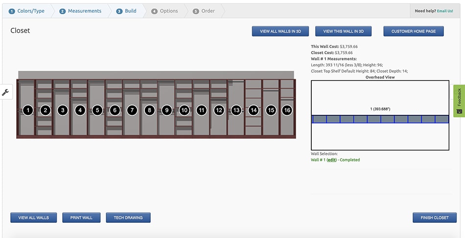 Closet Organizers USA Closet Design Tool