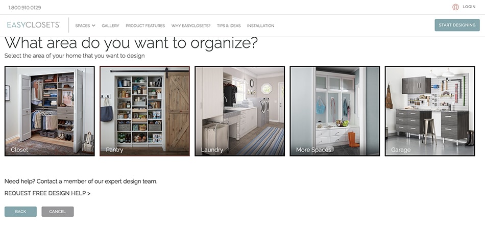 Easyclosets Design Tool