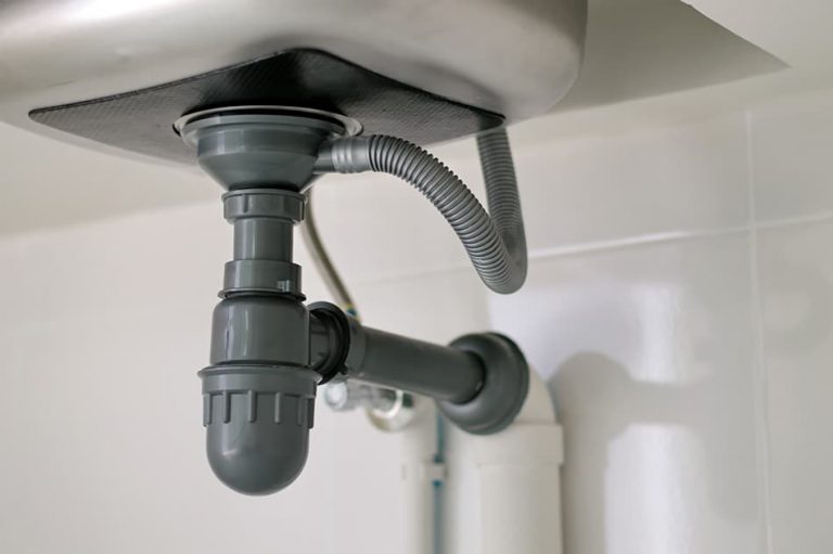 kitchen sink p-trap height