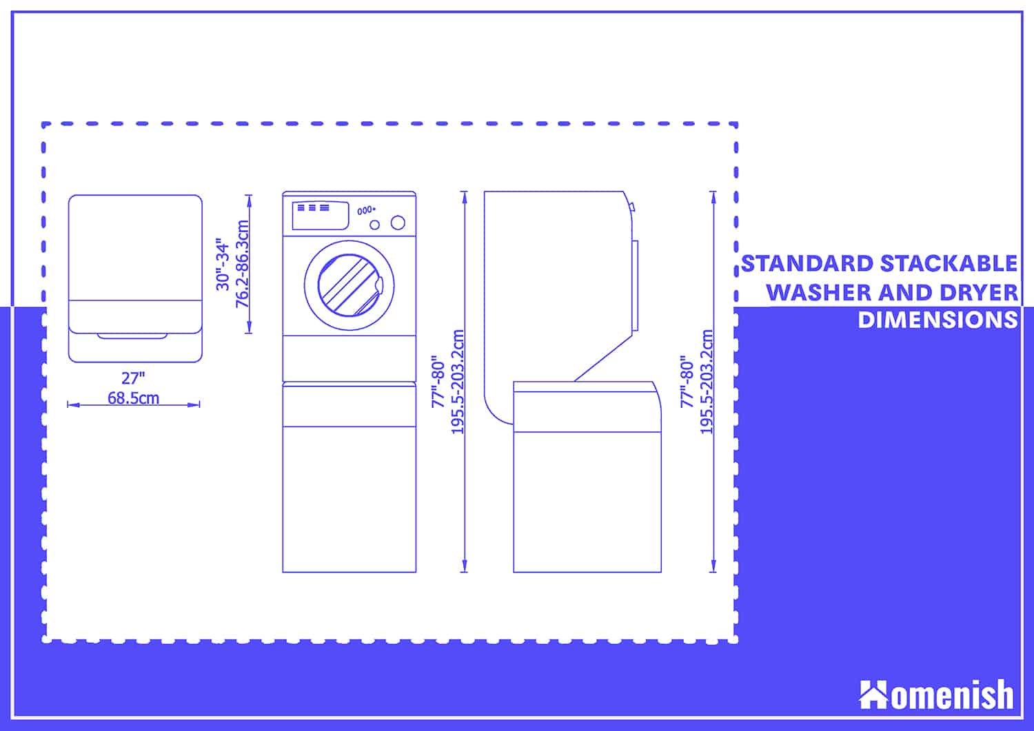 Front-Loading Washer and Dryer Dimensions