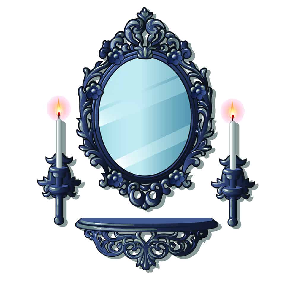 Hang an Ornately Designed Gothic Mirror