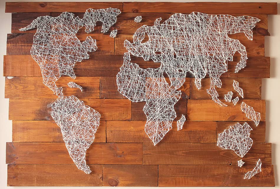 Decorative vintage map of the world