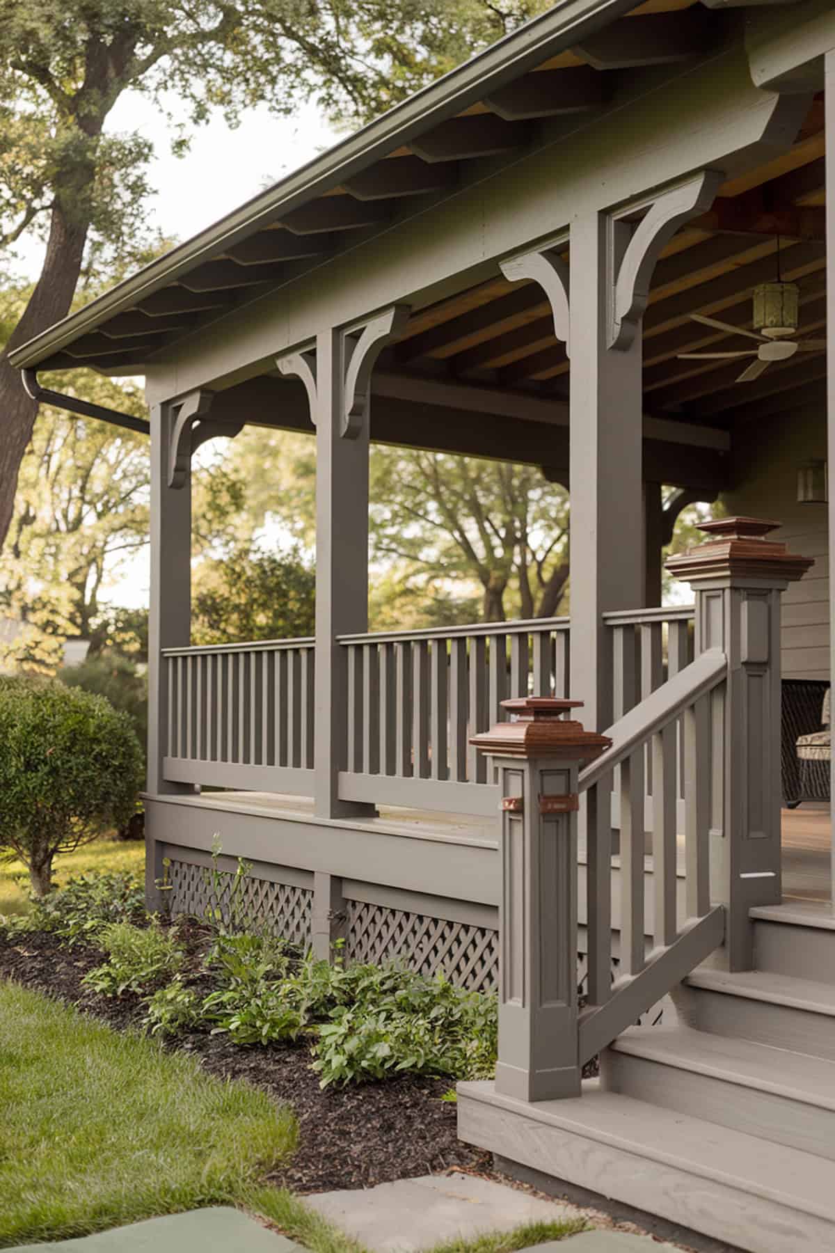 Craftsman Style Square Baluster Railing