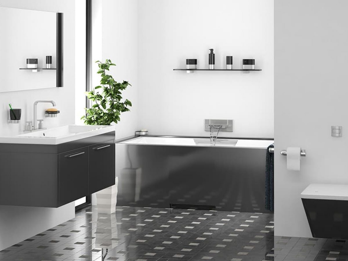 What Colour Walls Go With Grey Bathroom Tiles Image of Bathroom and