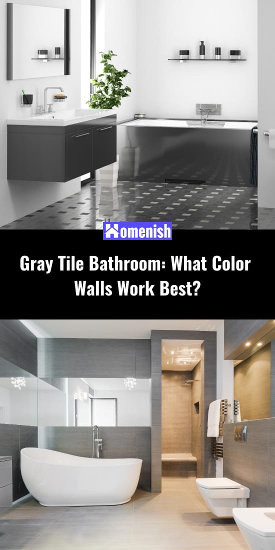 Gray Tile Bathroom What Color Walls Work Best