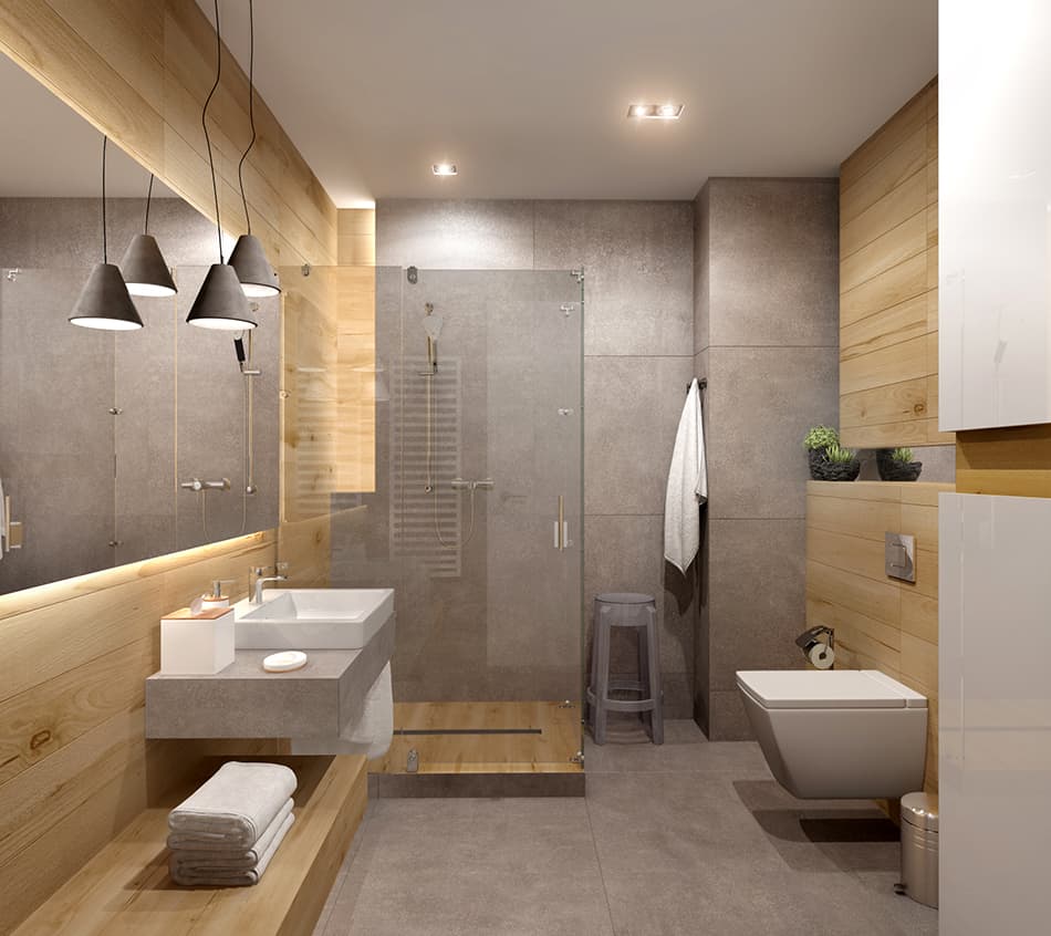 Gray Tiles With Light Brown