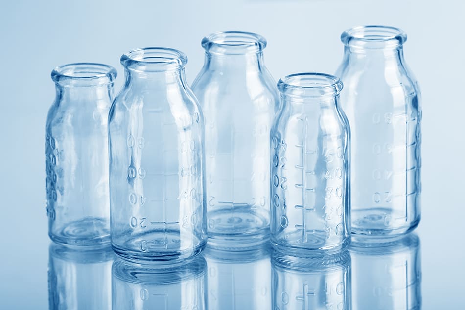 Jars with measuring marks