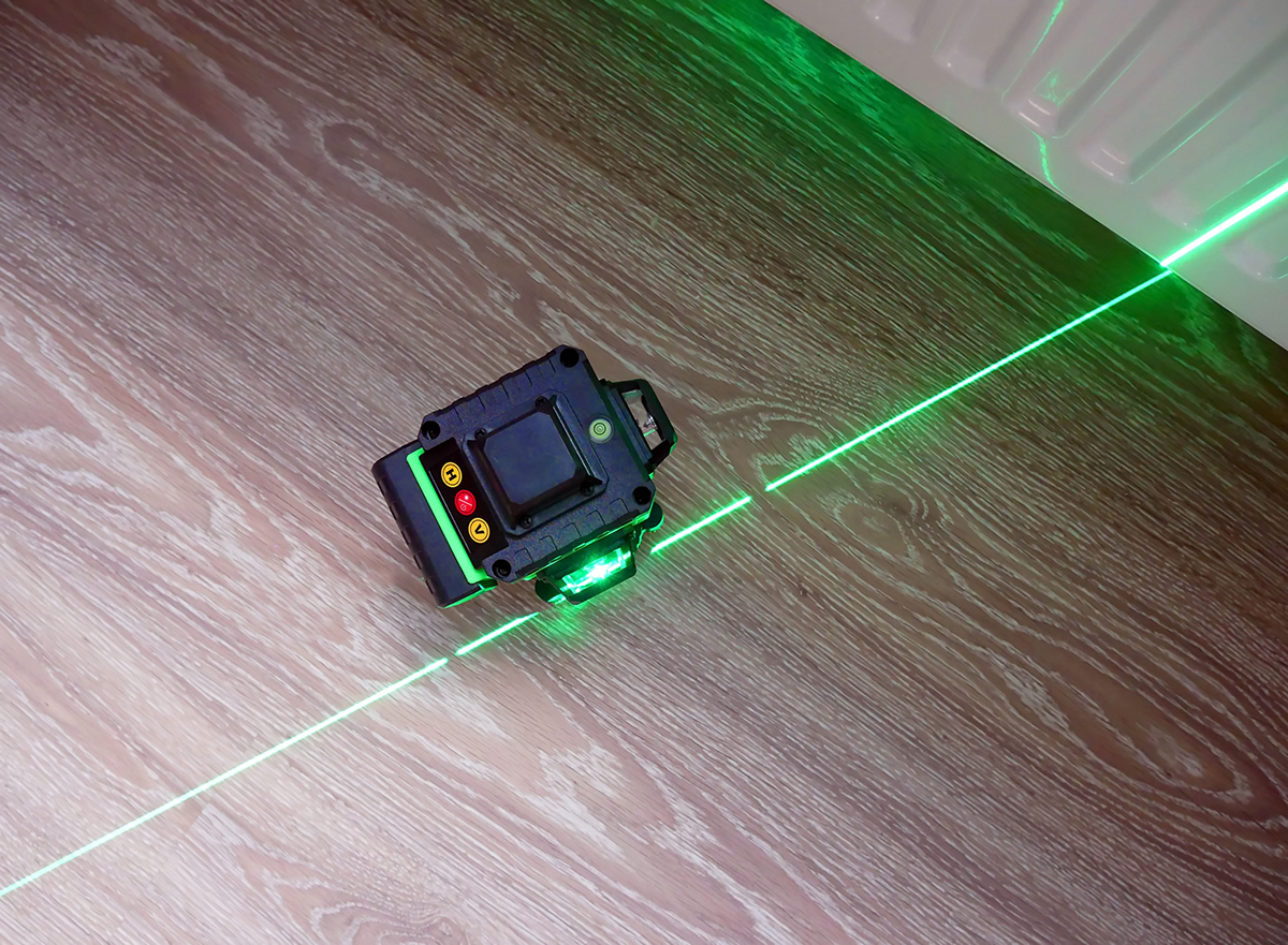 Laser,Level,For,Indoor,Repairs.,Details,And,Close up,Of,The