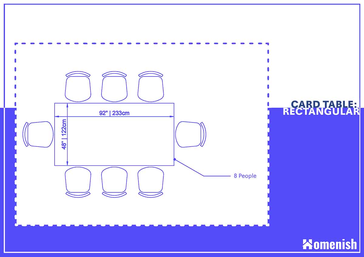 Rectangular Card Table Dimension