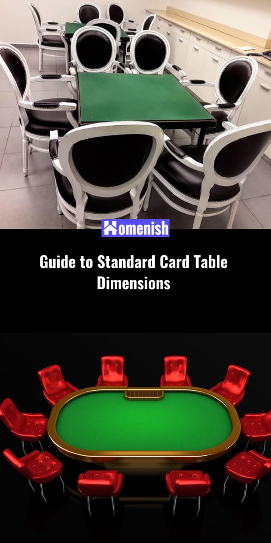 Standard Card Table Dimensions 5, What Is The Average Size Of A Folding Card Table