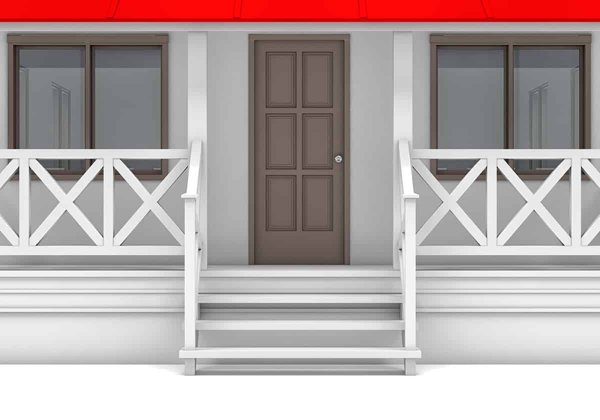 The Classic X Shaped Porch Railings with Vertical Lines