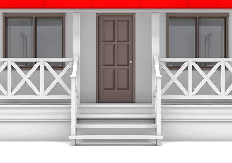 The Classic X-Shaped Porch Railings with Vertical Lines