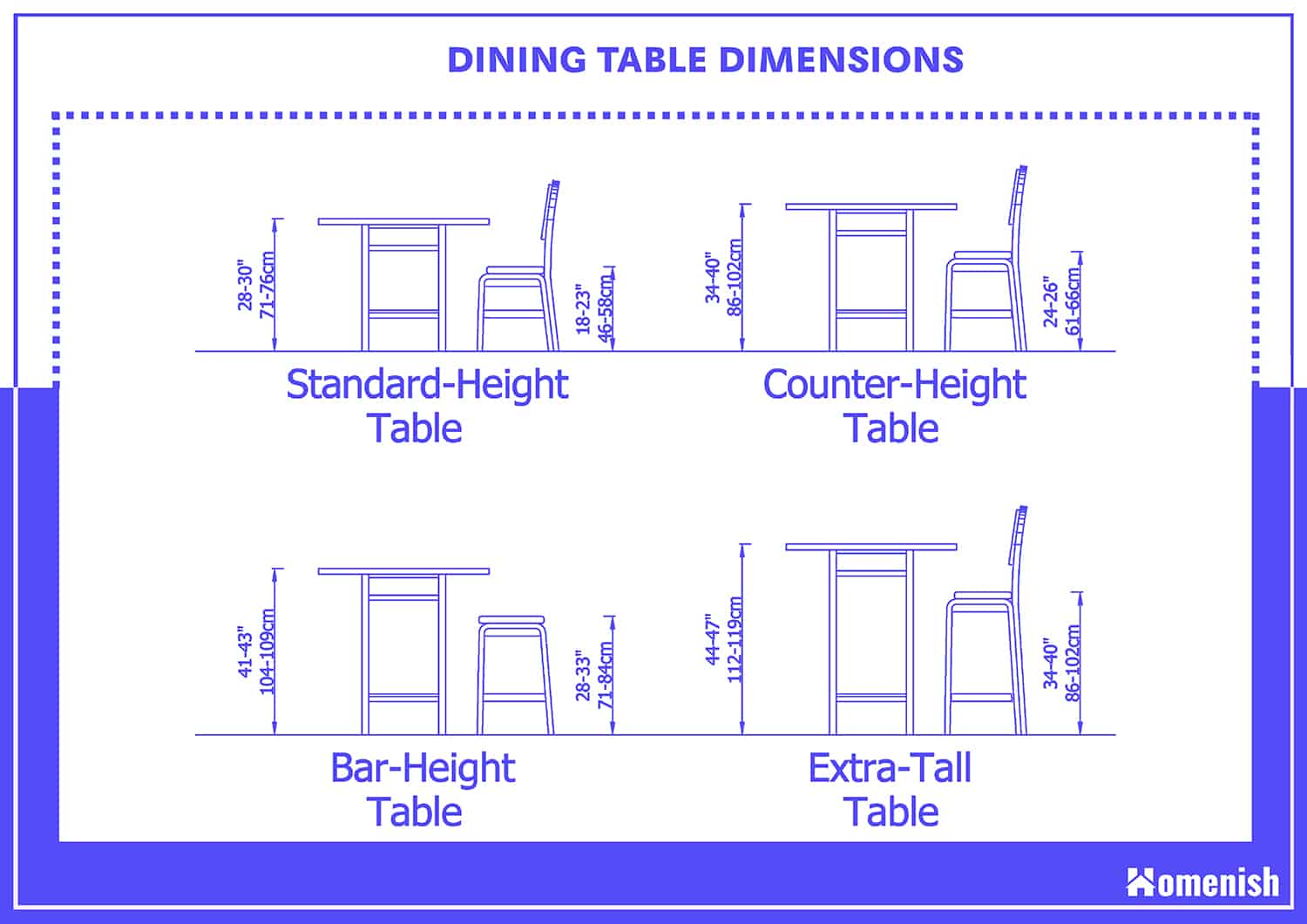 dining room dimensions cm